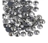 BEADSLAND Hotfix Strass, 1440pcs Dos Plat Cristal Strass Artisanat vêtements Bricolage décoration, Hématite d'argent, SS20, 4.6-4.8mm