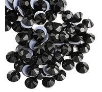 BEADSLAND Hotfix Strass, 1440pcs Dos Plat Cristal Strass Artisanat vêtements Bricolage décoration, Noir, SS16, 3.8-4.0mm
