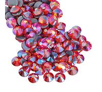 BEADSLAND Hotfix Strass, 1440pcs Dos Plat Cristal Strass Artisanat vêtements Bricolage décoration, Orange AB, SS16, 3.8-4.0mm