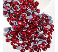 BEADSLAND Hotfix Strass, 1440pcs Dos Plat Cristal Strass Artisanat vêtements Bricolage décoration, Siam foncé, SS12, 3.0-3.2 mm