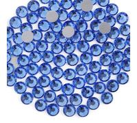 Beadsland Strass en Verre à Dos Plat,Bleu Clair,SS3/1440pcs,1.2-1.4mm | Cristal Rhinestones Bleus,Ongle Nail Art,Glue Fix,DIY Décoration