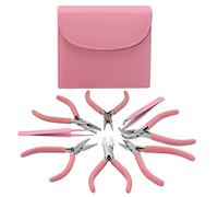 Beadsmith 8 Fashion-Pink Color Tool Set for Making Jewelry with Coordinated Clutch Carry Case
