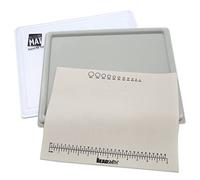 Beadsmith Plateau floqué gris 27,9 x 35,6 cm Tapis de base antidérapant en caoutchouc