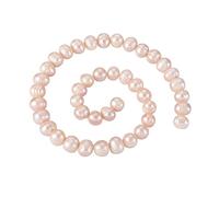 Beadthoven - 1 fil de perles de culture d'eau douce naturelles en forme de pomme de terre - Marron rosé - 8 à 9 x 7 à 10 mm - Pour fabrication de colliers, bracelets, bijoux, loisirs créatifs, environ