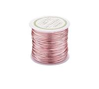 Beadthoven Fil de cuivre doré de calibre 22(0.6mm) résistant au ternissement 18 m Fils métalliques pliables pour bijoux emballage, perles, sculpture et artisanat