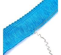 Beadthoven - Frange avec nappe et frange, 25 mm, en fibre de dentelle, pour vêtements, rideaux de mariage, robe, abat-jour, décoration de maison, 25 m, couleur: Bleu fleur de lavande