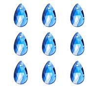 Beadthoven Lot de 100 perles en verre en forme de goutte à facettes pour fabrication de bijoux, lustre, décoration d'intérieur, trou : 1 mm