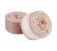 Beadthoven Lot de 2 rouleaux de fil à tricoter teints par segment - 1 mm - Doux et fins - En mohair - Pour travaux manuels, couvertures, oreillers, tricots, écharpes, pulls, loisirs créatifs - Marron