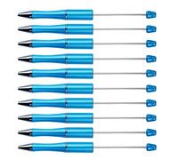 Beadthoven Lot de 20 stylos à bille en plastique avec tige pour loisirs créatifs, décoration de bureau, école (bleu turquoise foncé)