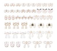 Beadthoven Lot de 60 breloques romantiques en alliage de métal pour la fabrication de bijoux pour femme, bracelet, collier, boucles d'oreilles, 15 styles