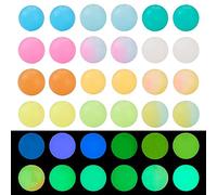 Beadthoven Lot de 72 perles rondes colorées en silicone phosphorescentes pour loisirs créatifs, boucles d'oreilles, bracelets, bijoux, trou : 2 mm