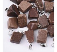 Beadthoven Pendentifs en pierre précieuse naturelle irrégulière, pierre de guérison, chakra, Reiki, pépite de pierre précieuse polie, pour la fabrication de bijoux, Métal et acier inoxydable