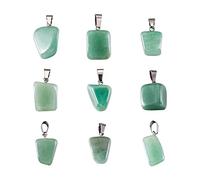 Beadthoven Pendentifs en pierre précieuse naturelle irrégulière, pierre de guérison, chakra, Reiki, pépite de pierre précieuse polie, pour la fabrication de bijoux, Métal et acier inoxydable