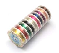 Beadthven - Lot de 10 rouleaux de fil de cuivre résistant au ternissement - Calibre 20-0,8 mm - Couleurs mélangées - 30 m - Fil métallique pliable pour bijoux - Pour créatifs floraux et pendentifs