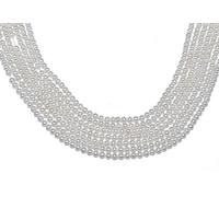 Beadwaala -B0B93LLC11 Lot de 2 cordes de perles de culture naturelles et d'eau douce pour la fabrication de bijoux en pierre semi-précieuse naturelle Blanc 5 mm 38 cm