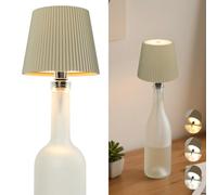 Beaeet Lampe Bouteille LED Beige clair Sans Fil Tactile, 3 Couleurs Lumière Réglable, Rechargeable USB-C, Portable Décorative pour Bouteille Vin Bière, Chambre Terrasse Camping, Cadeau Parfait