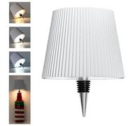 Beaeet Lampe Bouteille LED Blanc, Rechargeable USB-C, sans Fil, IP54, 3 températures réglables, pour Bouteille en Verre, Table, Balcon, terrasse, Camping, fête