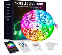 Beaeet Ruban LED 10m, Bande LED 5050 RGB pour LED Chambre, avec Télécommande 40 Touches et Contrôle via APP Bluetooth, Idéal pour Noël, Mariage, Fête et Chambre (10m*1)