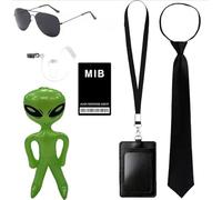 Beafaeur Agent Costume Accessoires, Men In Black Deguisement Agent Secret, Men In Black Accessoires, Secret Service Thème Costumes D'espions, pour Hommes Femmes Déguisement Cosplay Carnaval