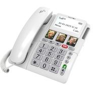 Bea-Fon Téléphone de bureau ML10 LTE 4G - Bracelet SOS - Sans verrouillage SIM - Blanc