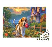 Beagle 1000 Pièces Carton Robuste Puzzle Classique Senior Jigsaw Enthusiastes Défi du Jeu Éducatif 38x26cm/1000pcs