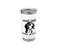 Beagle aux oreilles énormes, le pire auditeur Gobelet isotherme en acier inoxydable double paroi