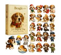 Beagle Calendrier De L'Avent 2025, Amoureux Des Chiens 24 Jours Calendrier À Rebours De Noël, Pendentif 2D Acrylique Sur Le Thème Des Chiots, Pour Le Balcon De La Porche Mur Manteau