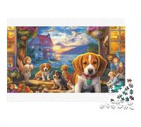Beagle coloré dans Un Chemin de Prairie - Puzzle de 1000 pièces pour Adultes - Magnifiquement illustré - Activité stimulante à Faire à la Maison - 38 x 26 cm / 1000 pièces