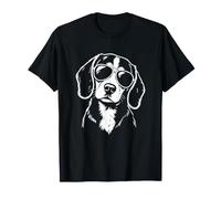 Beagle dans des Lunettes de Soleil Cool Portrait Minimalist T-Shirt