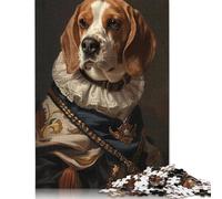 'Beagle Dog Animal Pet Puzzles 1000 Pieces Cadeau Unique Jeu Éducatif Challenge Toy À De Qualité Supérieure Peinture Art pour Adultes Et Enfants À Partir De 12 Ans 1000pcs (75x50cm)