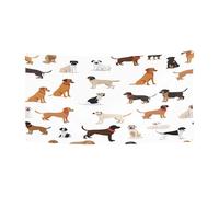 Beagle Dog - Bannière imprimée pour festival - Polyester simple face avec œillets métalliques pour événements en plein air, marchés de Noël et fêtes