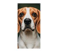 Beagle Dog Couverture de porte Bannière 90 x 180 cm Bannières de fête Panneau de bienvenue saisonnier Décoration verticale à suspendre pour porche, entrée, jardin