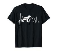 Beagle Dog Heartbeat EKG Pulse Funny Mes Chiens sont Mon Cardio T-Shirt