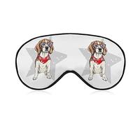 Beagle Dog Star Masque pour les yeux pour dormir Blackout Night Bandeau avec sangle réglable pour hommes femmes Voyage Yoga Sieste