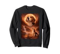 Beagle Howling At Moon Chien Mystique Vintage drôle Sweatshirt