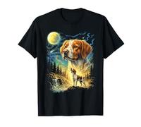 Beagle Howling to The Moon Meme Funny 90's Beagle Dog Lover T-Shirt