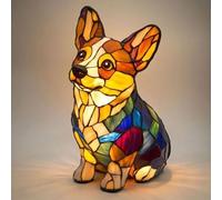 Beagle Lamp, Retro Stained Resin Tabletop Night Light, Dog Series Art Night Light, Dog Lamp Stained Glass, 3D Cute Pet LED Table Lamps, Gift for Lovers r-4017(B)