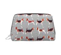 Beagle Patterns Organiseur de maquillage portable pour femme, Argenté., Taille unique, Trousse de toilette