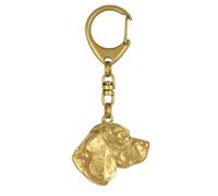 Beagle - Porte-clés doré avec chien, décoration de sac à main, accessoire de lux