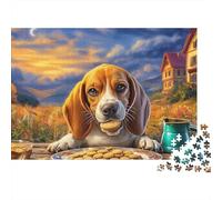 Beagle Puzzle Classique 1000 Pièces Carton Robuste dans Le Champ de Fleurs pour Adultes & Enfants 12+, Défi Difficile, Anti-Stress & Déco Murale, Relaxation Ultime 38x26cm/1000pcs