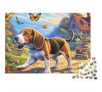 Beagle Puzzle Classique 1000 Pièces Carton Robuste dans Le Champ de Fleurs pour Adultes & Enfants 12+, Défi Difficile, Anti-Stress & Déco Murale, Relaxation Ultime 70x50cm/1000pcs