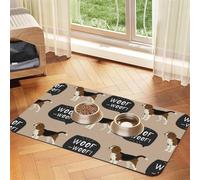 Beagle Woof,Tapis d'alimentation pour Animaux de Compagnie, Sets de Table en Cuir PU pour Chats et Chiens,40x60cm