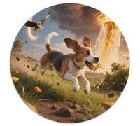 Beagle1000 Pièces pour Puzzles pour Adultes Et Enfants Chien de compagniePuzzle Circulaire, Décoration Moderne, Jeu, Cadeau Unique, Décoration, Cadeau, Difficile, Impossible1000pcs (67.5x67.5cm)