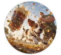 Beagle1000 Pièces Puzzles pour Adultes Et Enfants Animal de Compagnie chienPuzzle Circulaire, Jeu Éducatif, Challenge Toy, Cadeau, Difficile, Impossible1000pcs (67.5x67.5cm)