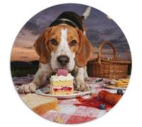 Beagle1000 Pièces Puzzles pour Adultes Et Enfants Animal de Compagnie chienPuzzle Rond, Puzzle Familial, Pression Réduite, Cadeau, Difficile, Impossible1000pcs (67.5x67.5cm)