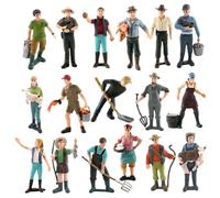 BEAHING 1 Ensemble de 17 Styles de Figurines Personnes assises Debout, modèle Miniature pour Affichage scènes Trains ferroviaires