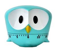 BEAHING 1pc Mignon de Dessin animé Chouette Minute Mini 60 Minutes de Cuisine mécanique minuteur Horloge Horloge à Contre-Courant Manuel de la Cuisine (Bleu) Chouette de Cuisine Chouette