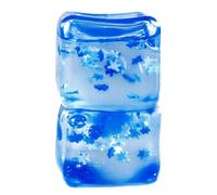BEAHING 2 Pièces Cube de Glace Fidget Jouet, Soulagement du Stress Exquis Flocon de Neige Glaçon Boule Stress Flexible Portable Fidget Squeeze Jouet pour Enfants Adultes