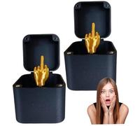 BEAHING 2 pièces Doigt d'honneur dans Une boîte Cadeaux drôles de Doigt d'honneur avec Juste pour Vous sur Le Couvercle boîte de farces 2 Pouces pour Noël, Halloween, Poisson 'Avril, Cadeaux