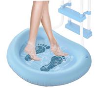 BEAHING Baignoire à Pied Gonflable, Bain à Pied de Piscine 34, 7x25, 6 Basin de Lavage Anti-Skid Portable Gonflable pour la Piste Entrée Ladder Home Spa Piets Propres au-Dessus des Accessoires
